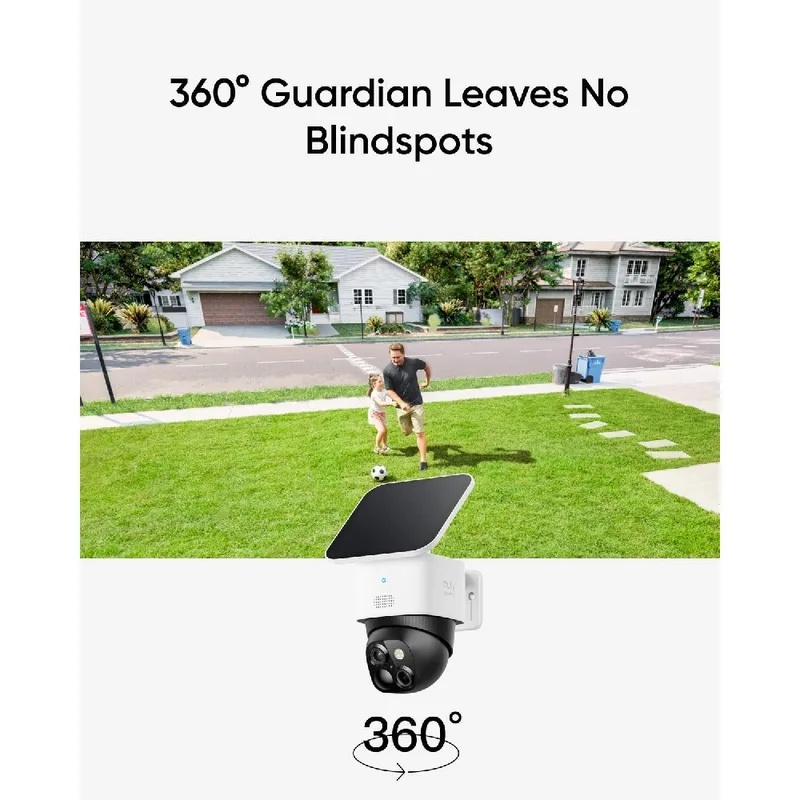 New 4K Dual Camera Solar Secur - Pan Tilt Bracket recension och pris