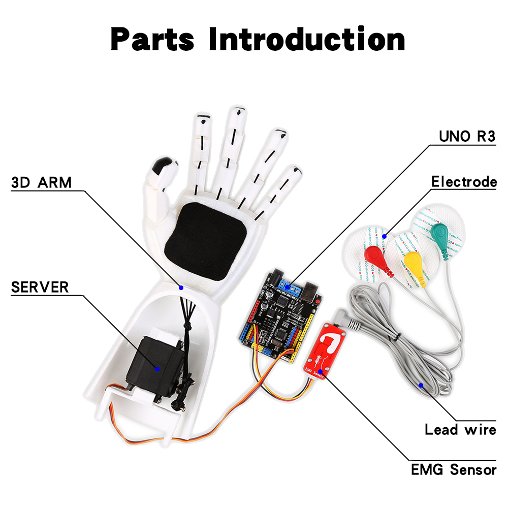 EMG Sensor Robotic Arm Electri - Robot Arm Kit recension och pris