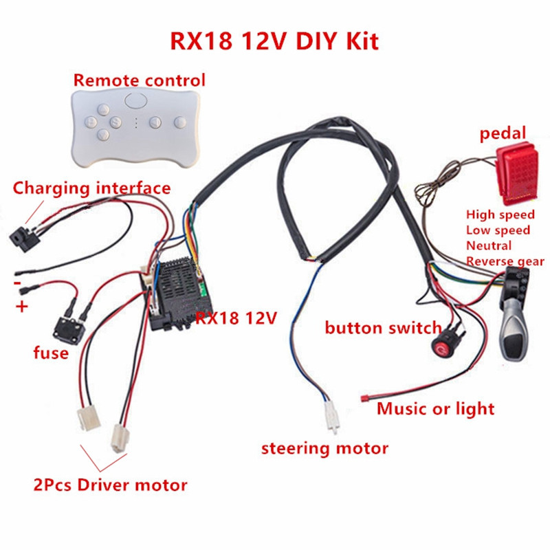 Child electric car DIY modifie - Robot Car Kit recension och pris