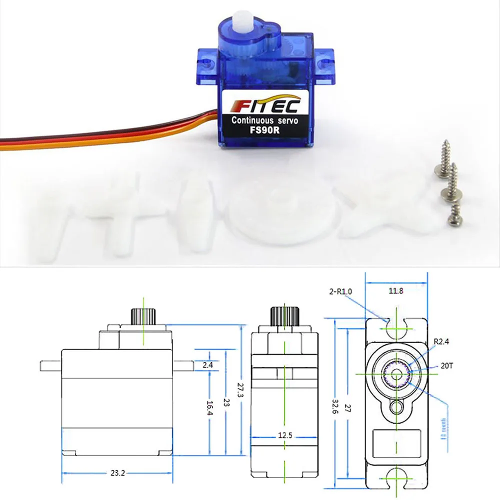 Feetech Mini FS90R Micro Servo - Micro Servo recension och pris