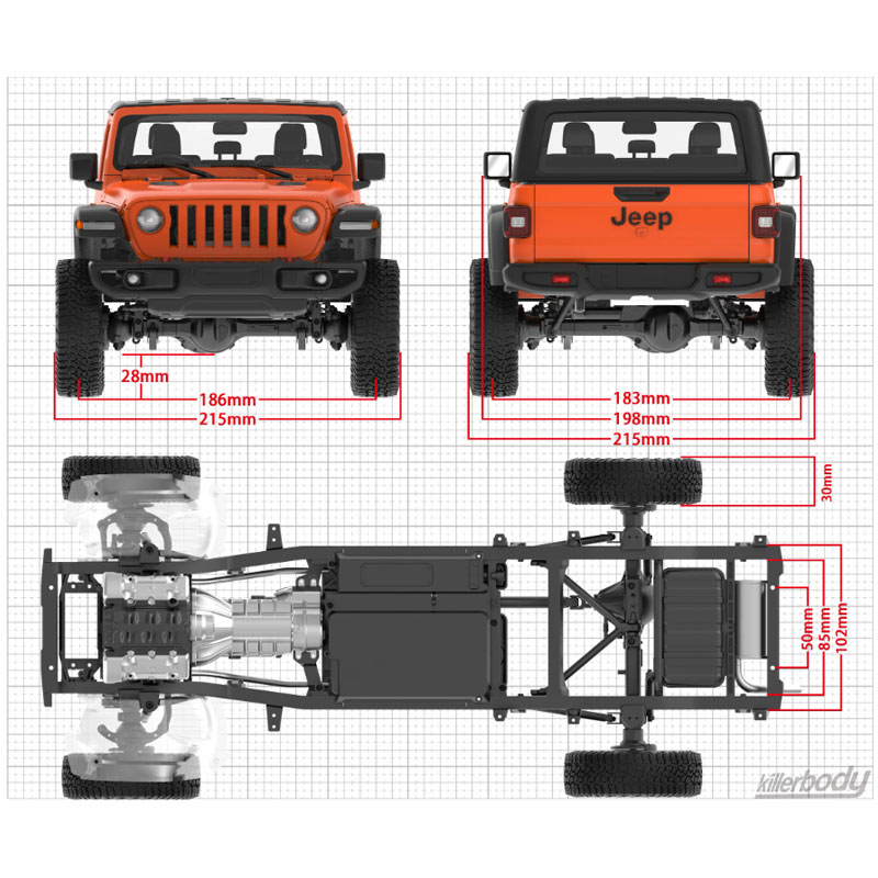 1/10 Killerbody 48765 RC Car H - Robot Car Kit recension och pris