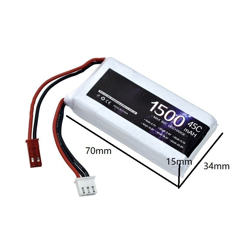 7.4V 2S 1500mAh 45C Lithium Po - Robot Bluetooth Car recension och pris