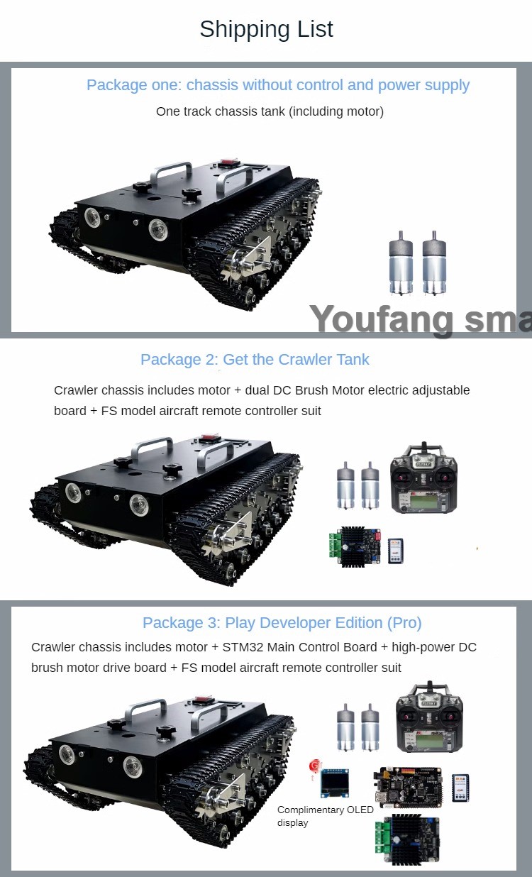 30kg Load RC Tank Chassis Meta - Stm32 Robot recension och pris