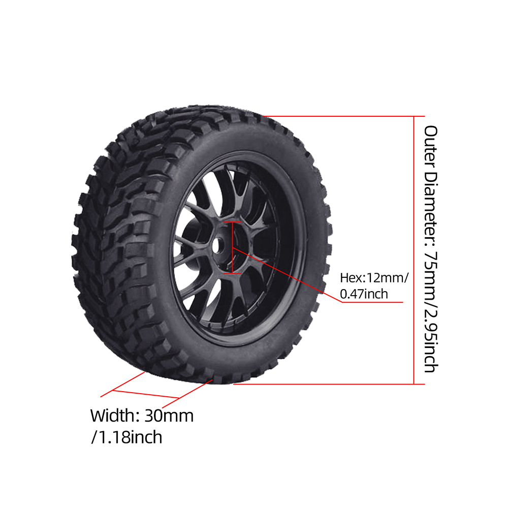 9imod 4Pcs 75mm Rubber RC Whee - Omni Wheel recension och pris