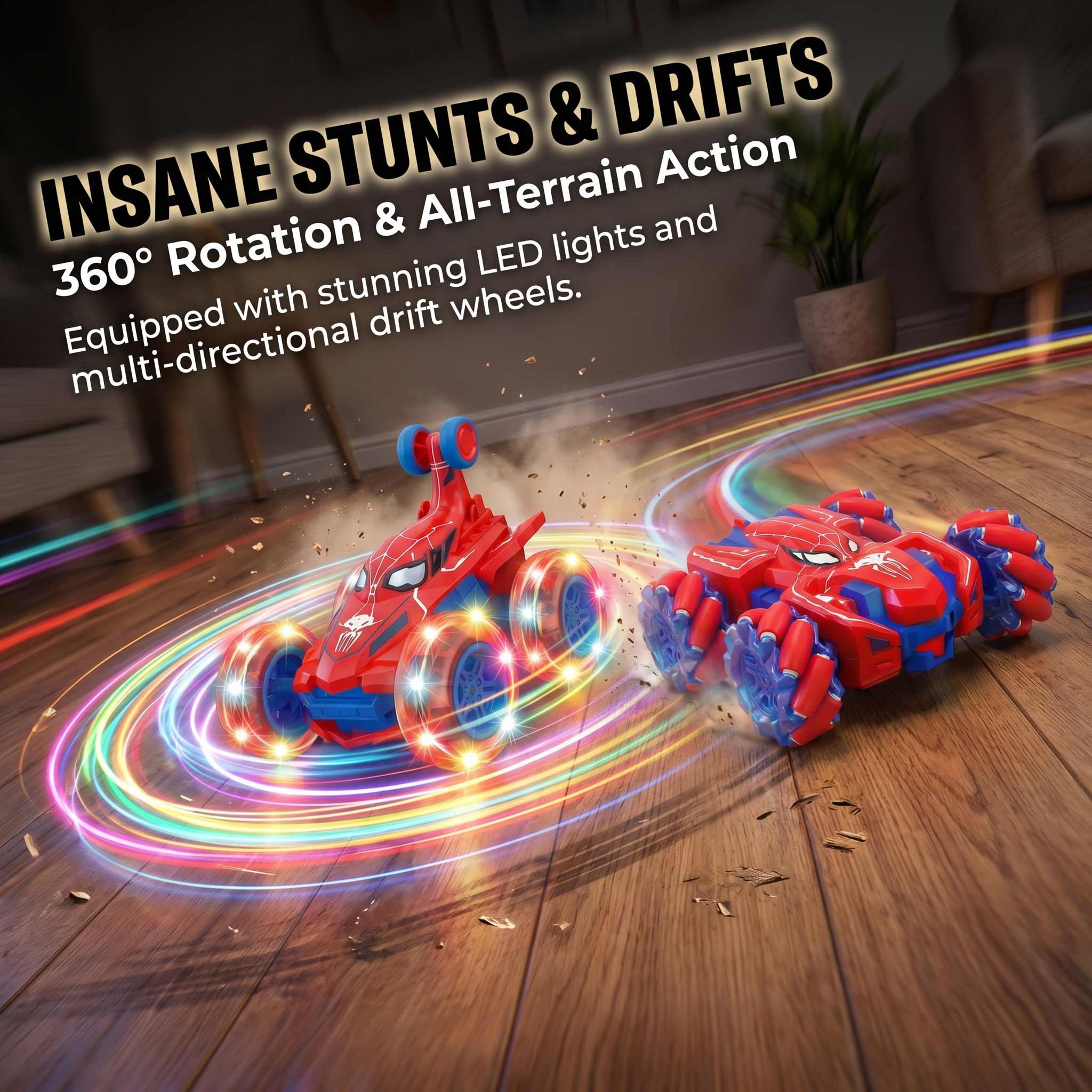 Dual 2Pcs Red Spider RC Stunt  - Omni Wheel recension och pris