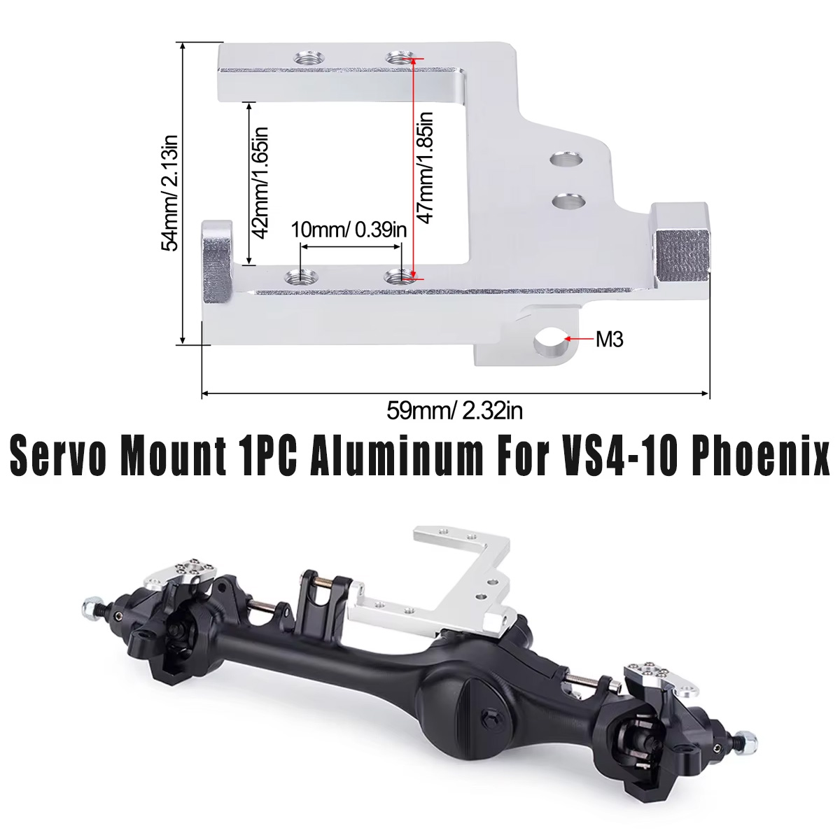 1PC Aluminum Servo Mount Brack - Servo Bracket recension och pris