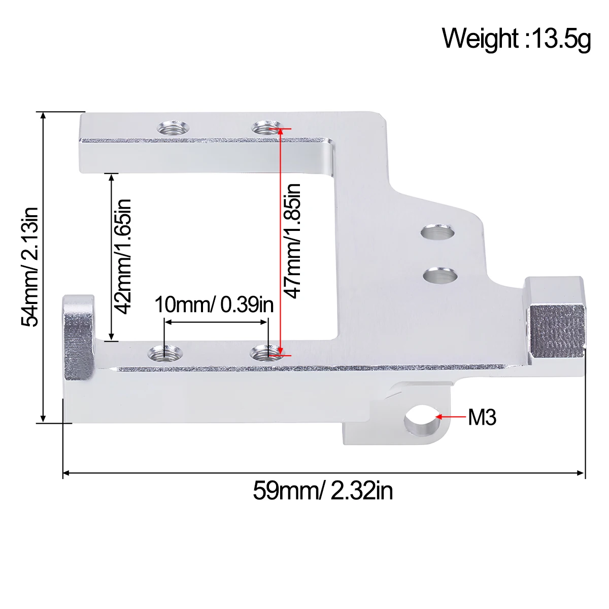 1PC Aluminum Servo Mount Brack - Servo Bracket recension och pris