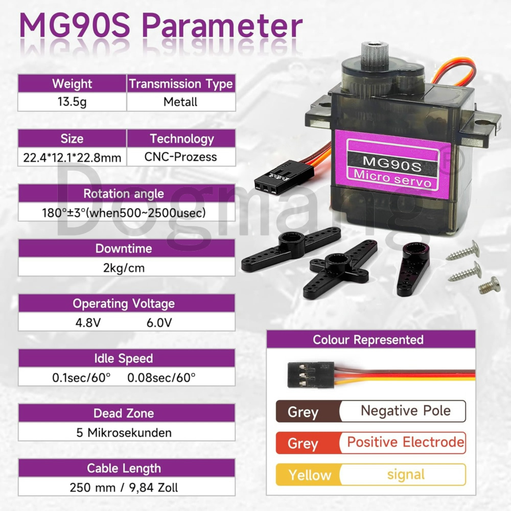 MG90S Servo 1/2/4/10/20/50 Pcs - Micro Servo recension och pris