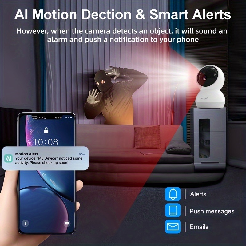 3K Pet Dog Camera with Phone A - Pan Tilt Bracket recension och pris