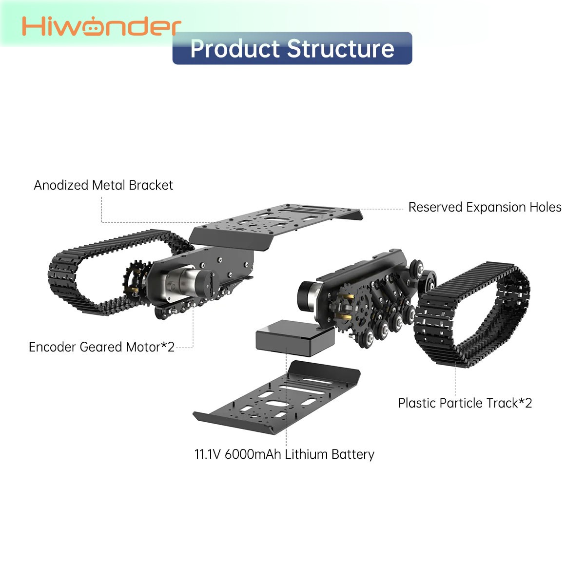 Hiwonder Tracked Tank Robot Ch - Tracked Robot Chassis recension och pris